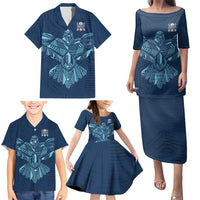Custom Derbyshire Cricket Spirit Family Matching Puletasi and Hawaiian Shirt Derbyshire Falcons Sporty Style - Wonder Print Shop