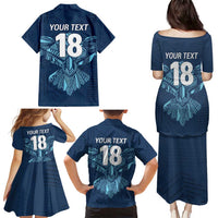 Custom Derbyshire Cricket Spirit Family Matching Puletasi and Hawaiian Shirt Derbyshire Falcons Sporty Style - Wonder Print Shop