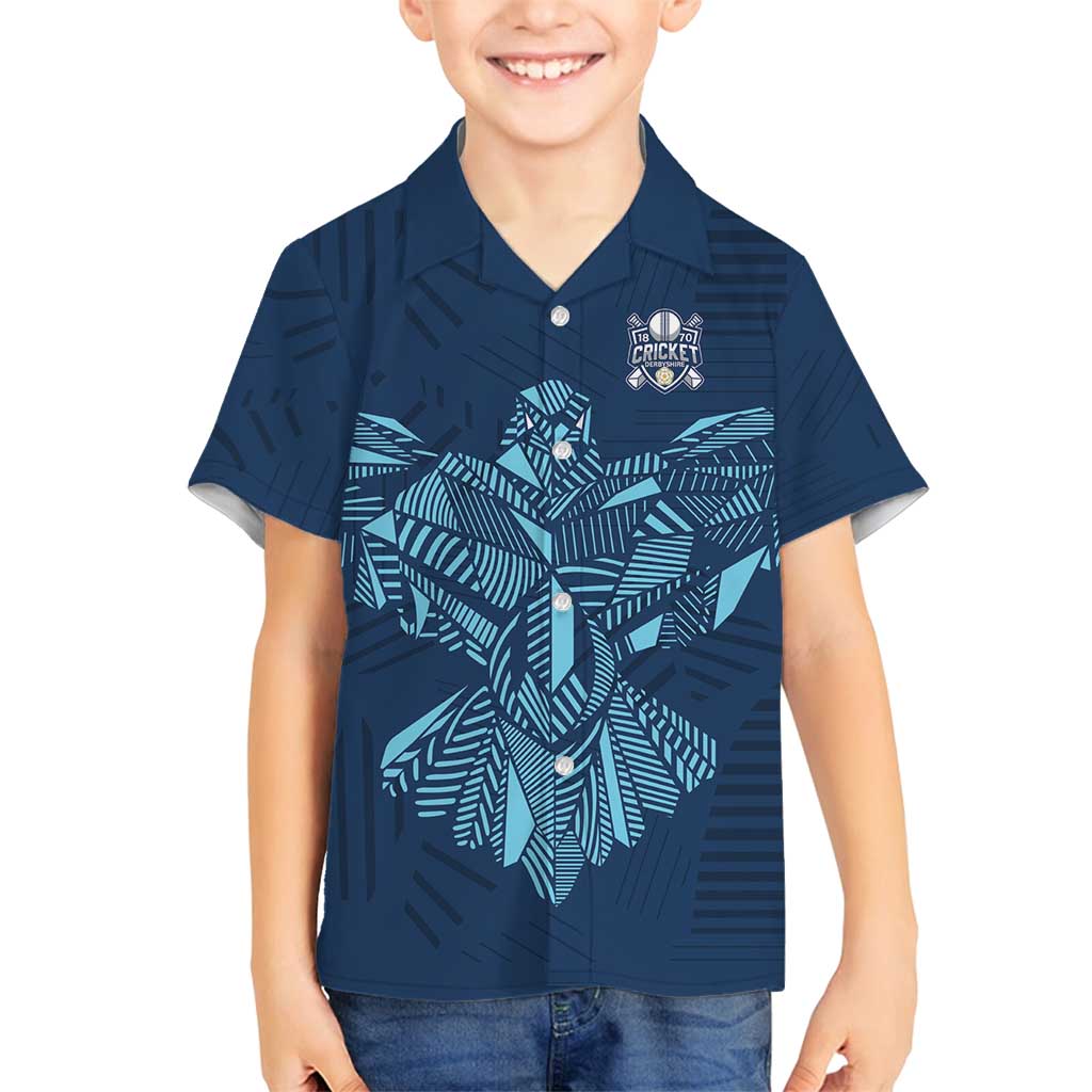 Custom Derbyshire Cricket Spirit Family Matching Puletasi and Hawaiian Shirt Derbyshire Falcons Sporty Style - Wonder Print Shop