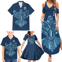 Custom Derbyshire Cricket Spirit Family Matching Summer Maxi Dress and Hawaiian Shirt Derbyshire Falcons Sporty Style - Wonder Print Shop