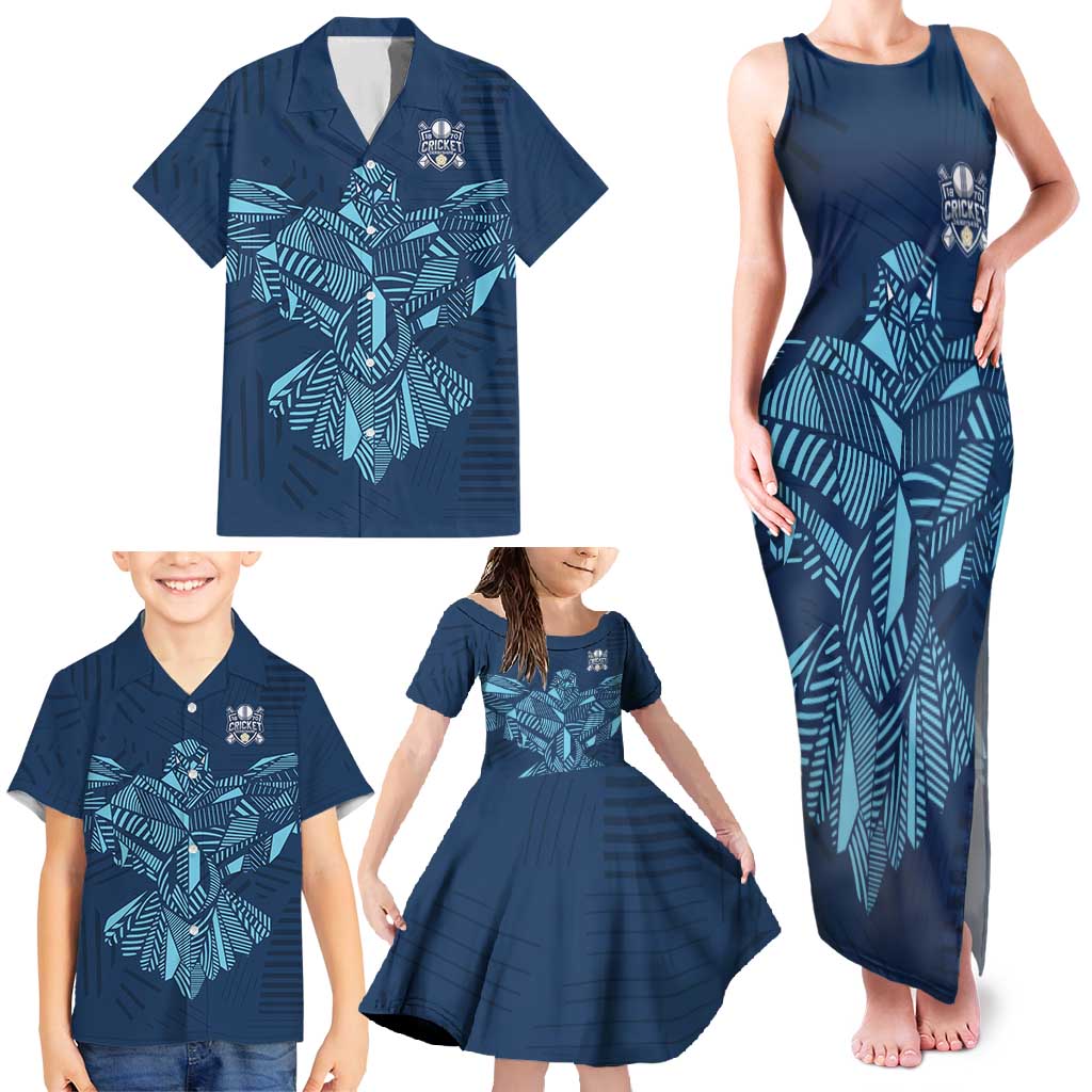 Custom Derbyshire Cricket Spirit Family Matching Tank Maxi Dress and Hawaiian Shirt Derbyshire Falcons Sporty Style - Wonder Print Shop