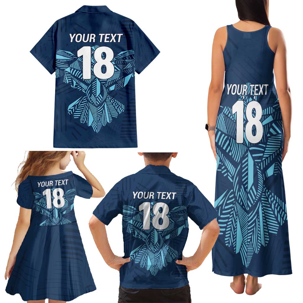 Custom Derbyshire Cricket Spirit Family Matching Tank Maxi Dress and Hawaiian Shirt Derbyshire Falcons Sporty Style - Wonder Print Shop