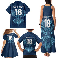 Custom Derbyshire Cricket Spirit Family Matching Tank Maxi Dress and Hawaiian Shirt Derbyshire Falcons Sporty Style - Wonder Print Shop