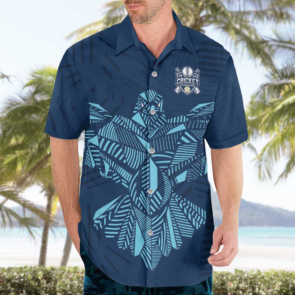 Custom Derbyshire Cricket Spirit Hawaiian Shirt Derbyshire Falcons Sporty Style - Wonder Print Shop