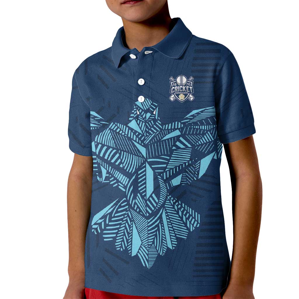 Custom Derbyshire Cricket Spirit Kid Polo Shirt Derbyshire Falcons Sporty Style - Wonder Print Shop