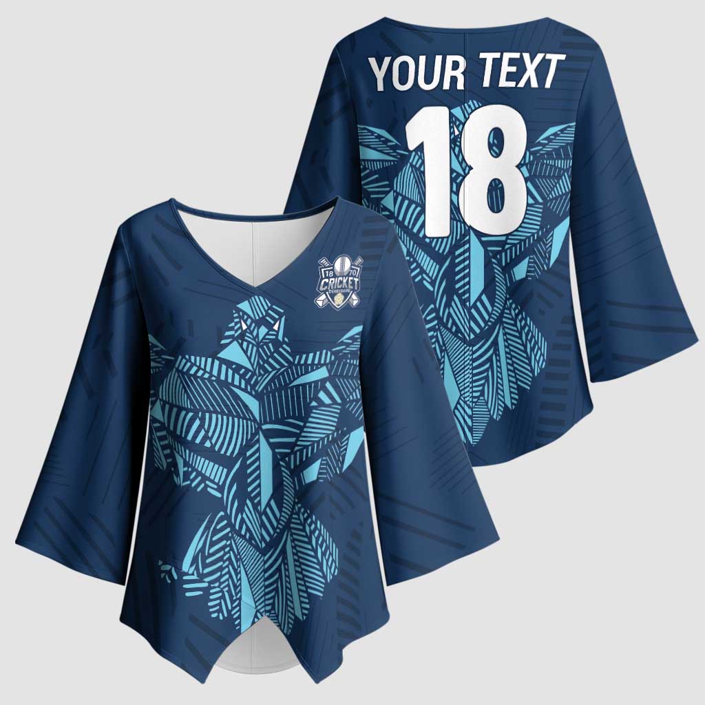 Custom Derbyshire Cricket Spirit Kimono Sleeve Blouse Derbyshire Falcons Sporty Style - Wonder Print Shop