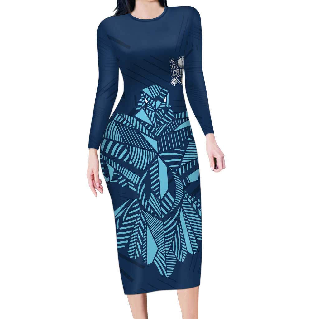 Custom Derbyshire Cricket Spirit Long Sleeve Bodycon Dress Derbyshire Falcons Sporty Style - Wonder Print Shop