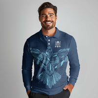 Custom Derbyshire Cricket Spirit Long Sleeve Polo Shirt Derbyshire Falcons Sporty Style - Wonder Print Shop