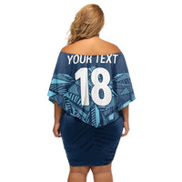 Custom Derbyshire Cricket Spirit Off Shoulder Short Dress Derbyshire Falcons Sporty Style - Wonder Print Shop