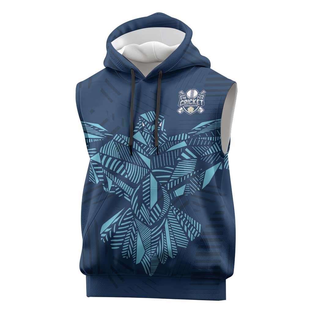 Custom Derbyshire Cricket Spirit Sleeveless Hoodie Derbyshire Falcons Sporty Style - Wonder Print Shop