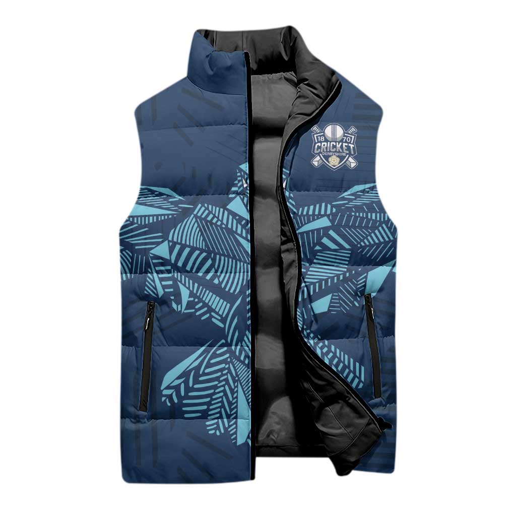 Custom Derbyshire Cricket Spirit Sleeveless Puffer Jacket Derbyshire Falcons Sporty Style - Wonder Print Shop