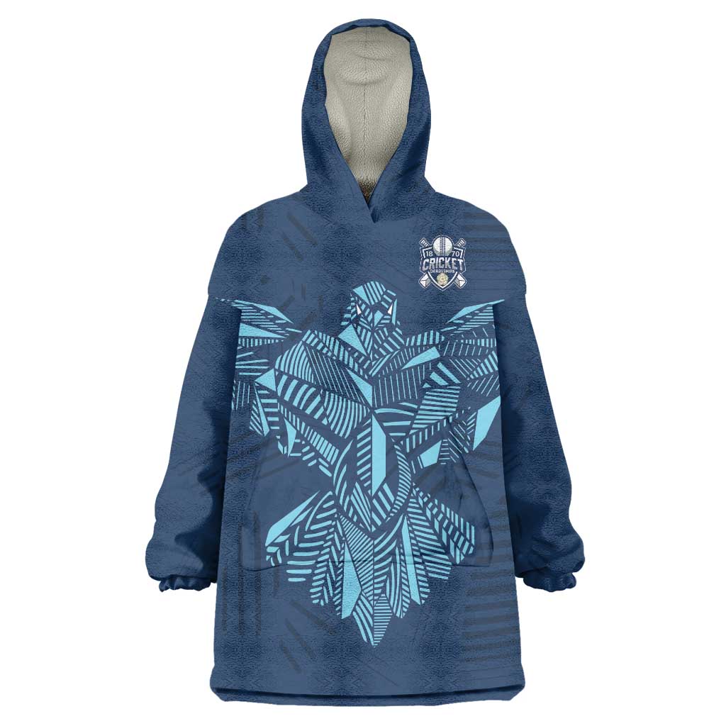 Custom Derbyshire Cricket Spirit Wearable Blanket Hoodie Derbyshire Falcons Sporty Style - Wonder Print Shop