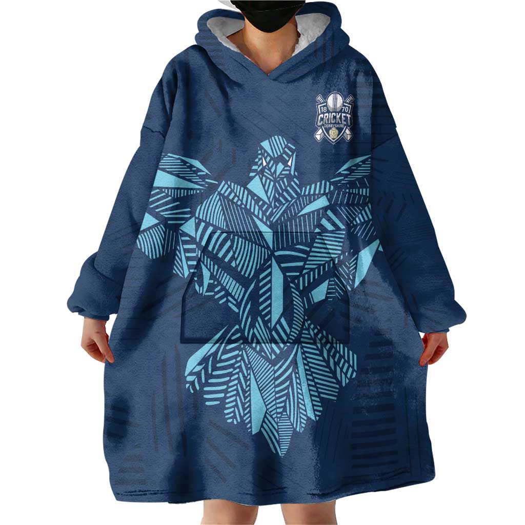 Custom Derbyshire Cricket Spirit Wearable Blanket Hoodie Derbyshire Falcons Sporty Style - Wonder Print Shop
