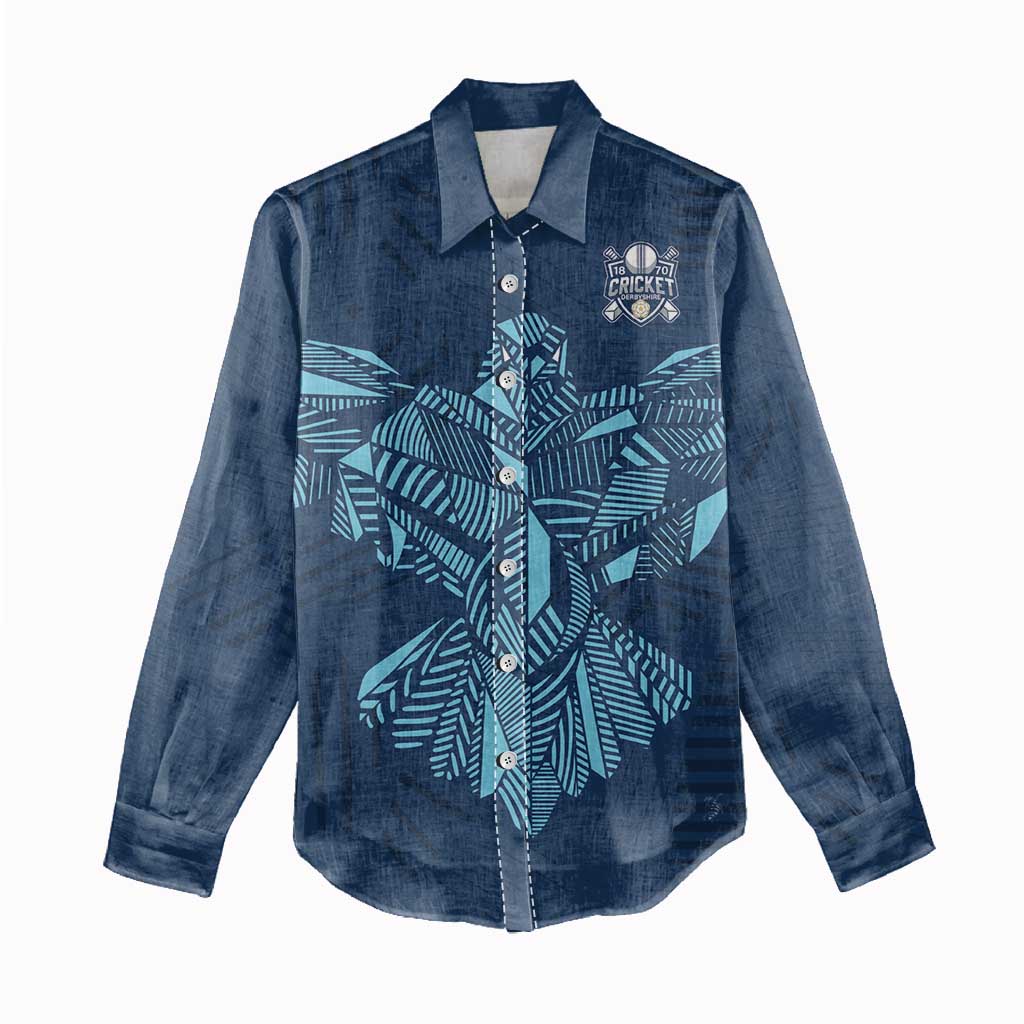 Custom Derbyshire Cricket Spirit Women Casual Shirt Derbyshire Falcons Sporty Style - Wonder Print Shop