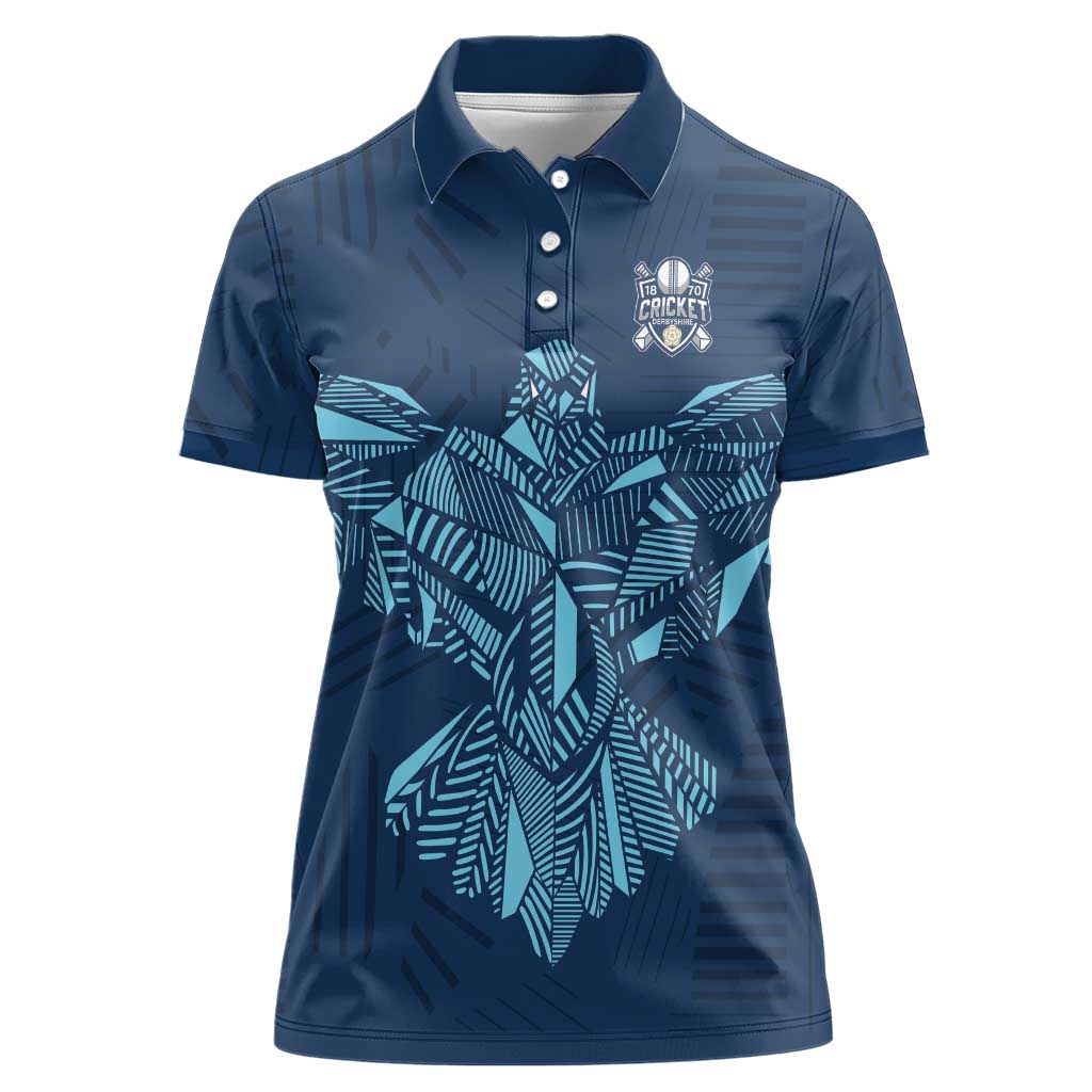 Custom Derbyshire Cricket Spirit Women Polo Shirt Derbyshire Falcons Sporty Style - Wonder Print Shop