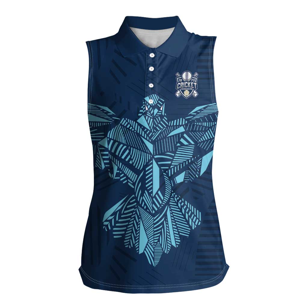 Custom Derbyshire Cricket Spirit Women Sleeveless Polo Shirt Derbyshire Falcons Sporty Style - Wonder Print Shop