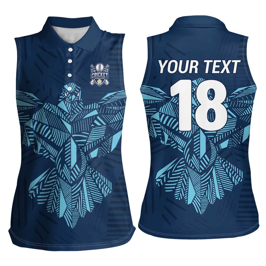 Custom Derbyshire Cricket Spirit Women Sleeveless Polo Shirt Derbyshire Falcons Sporty Style - Wonder Print Shop