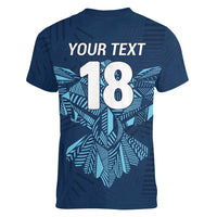 Custom Derbyshire Cricket Spirit Women V-Neck T-Shirt Derbyshire Falcons Sporty Style - Wonder Print Shop