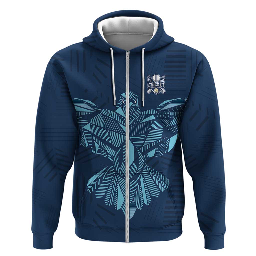 Custom Derbyshire Cricket Spirit Zip Hoodie Derbyshire Falcons Sporty Style - Wonder Print Shop