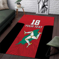 Custom Isle of Man Cricket Area Rug Quocunque Jeceris Stabit - Wonder Print Shop