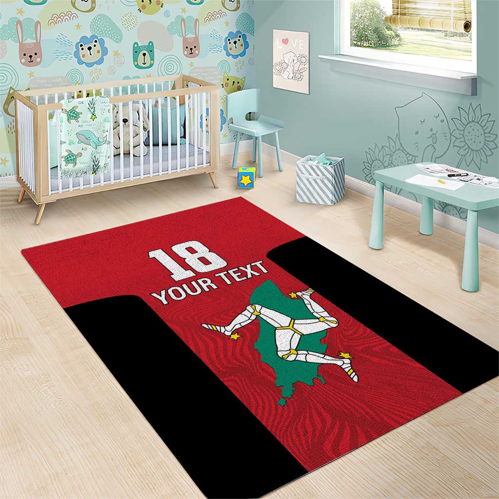 Custom Isle of Man Cricket Area Rug Quocunque Jeceris Stabit - Wonder Print Shop