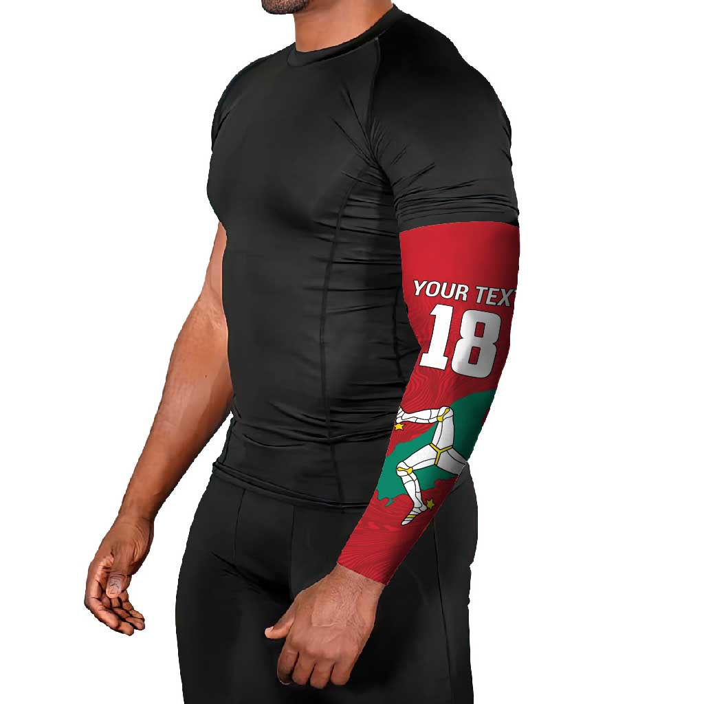 Custom Isle of Man Cricket Arm Sleeves Quocunque Jeceris Stabit - Wonder Print Shop