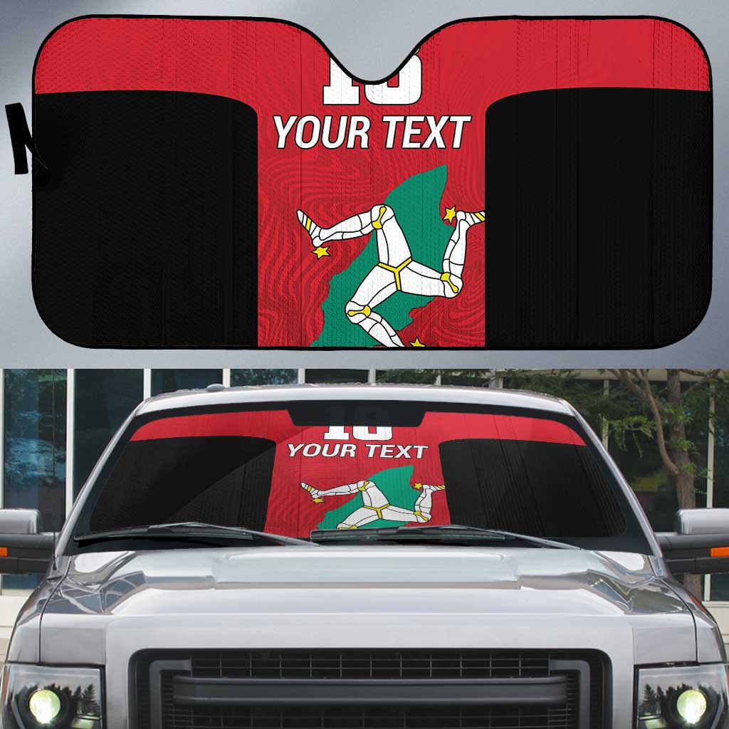 Custom Isle of Man Cricket Auto Sun Shade Quocunque Jeceris Stabit - Wonder Print Shop