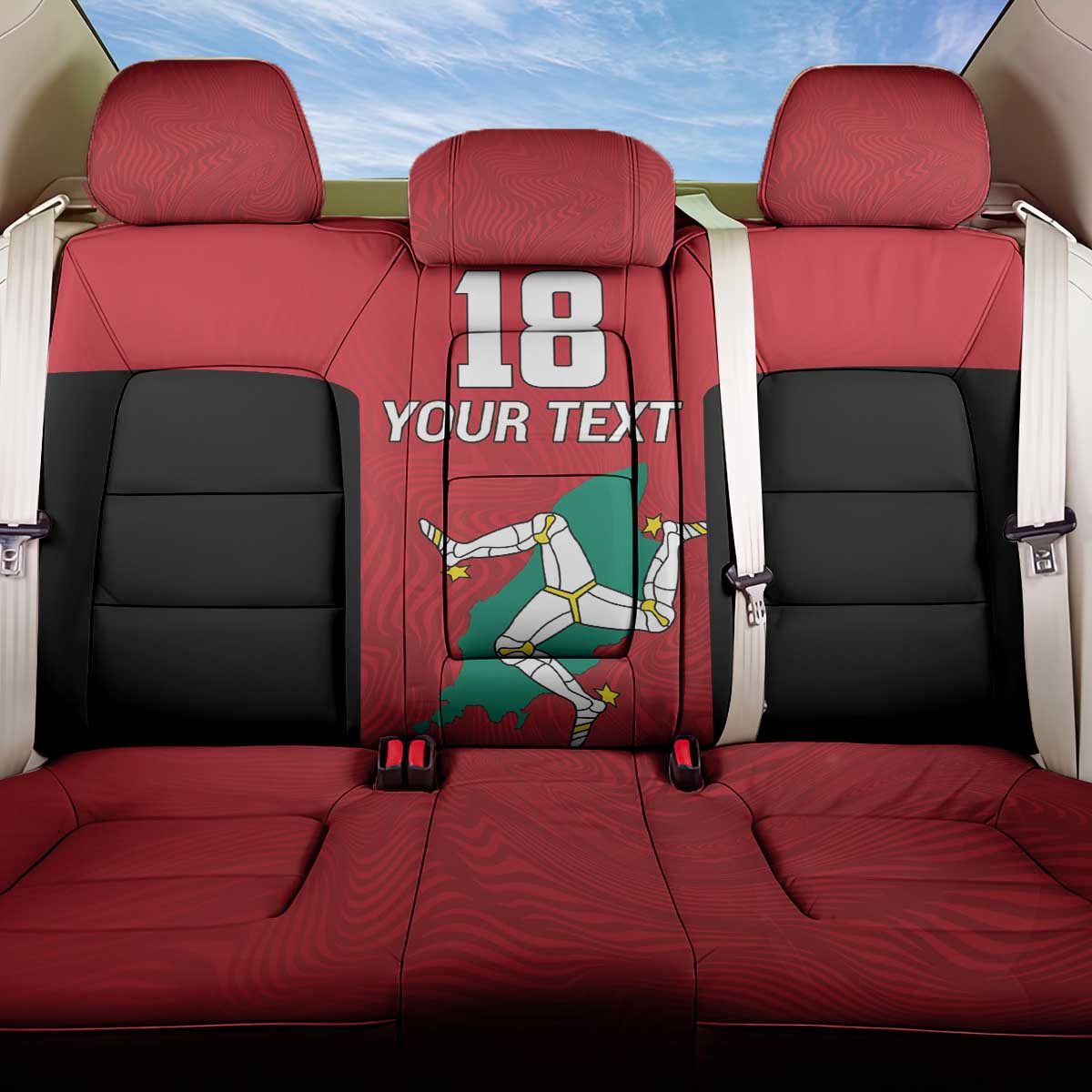 Custom Isle of Man Cricket Back Car Seat Cover Quocunque Jeceris Stabit - Wonder Print Shop