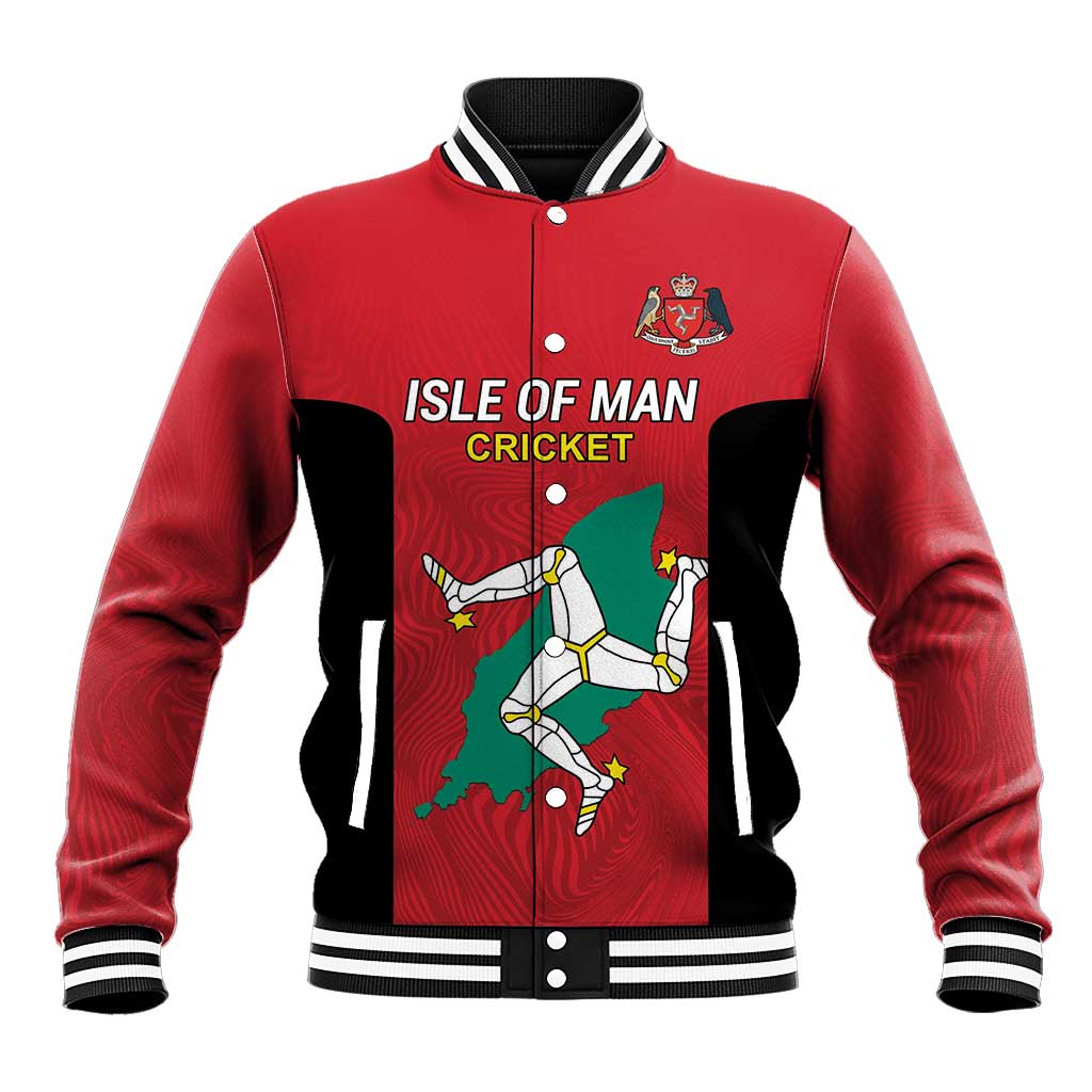 Custom Isle of Man Cricket Baseball Jacket Quocunque Jeceris Stabit - Wonder Print Shop