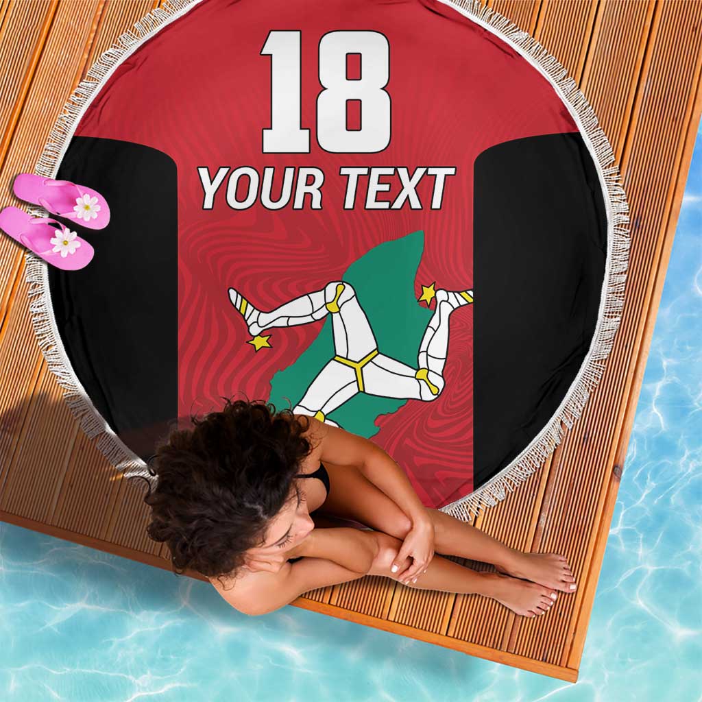 Custom Isle of Man Cricket Beach Blanket Quocunque Jeceris Stabit - Wonder Print Shop