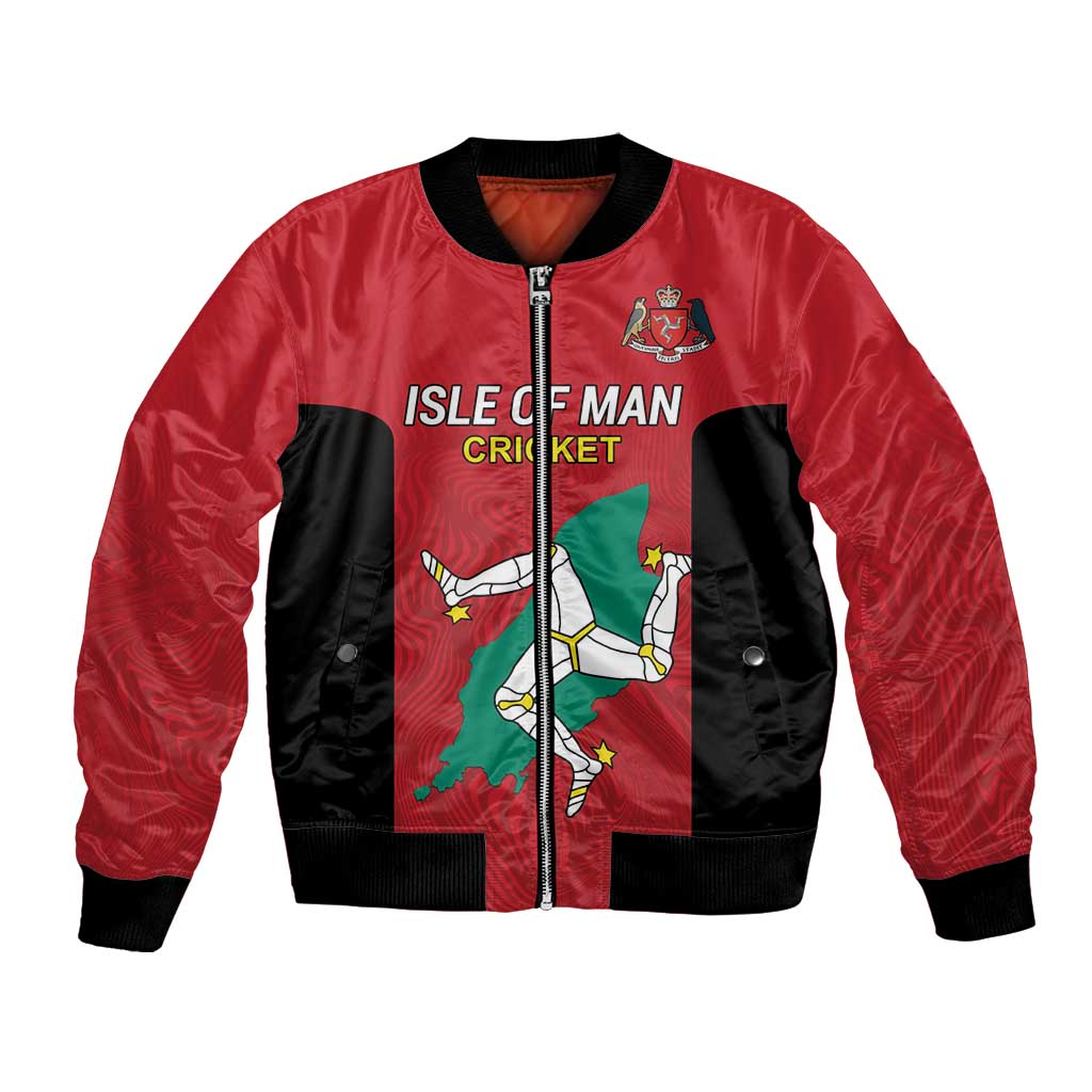 Custom Isle of Man Cricket Bomber Jacket Quocunque Jeceris Stabit - Wonder Print Shop
