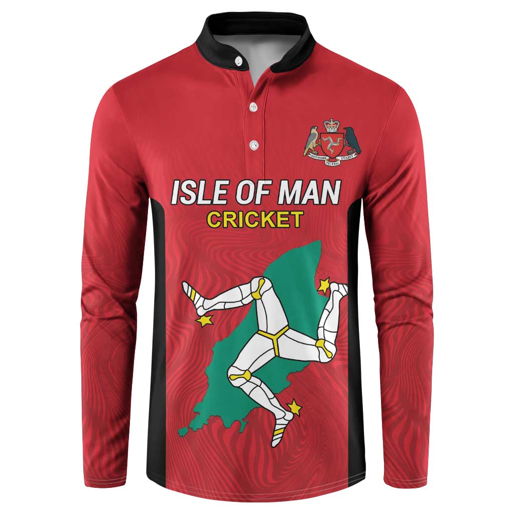 Custom Isle of Man Cricket Button Sweatshirt Quocunque Jeceris Stabit - Wonder Print Shop