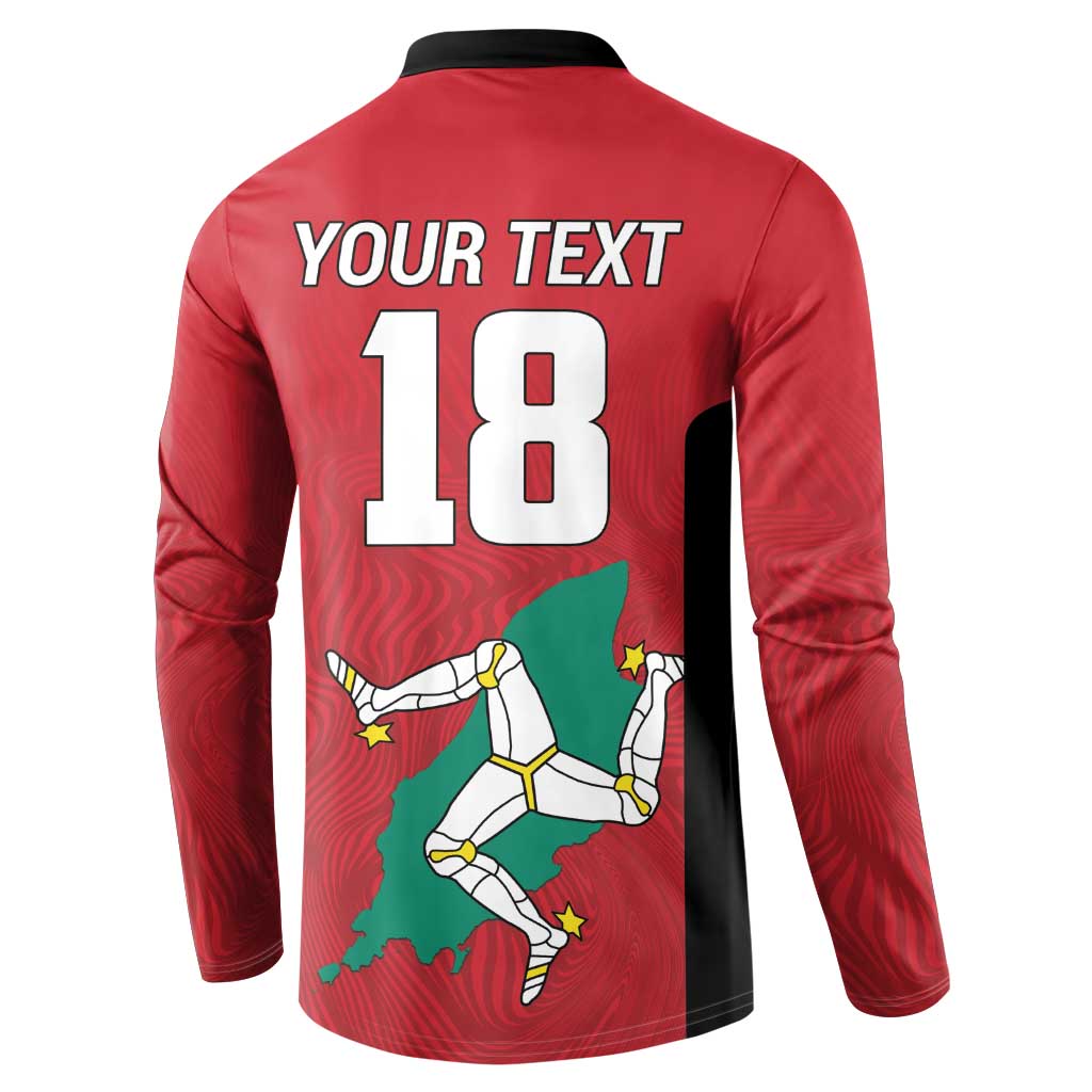 Custom Isle of Man Cricket Button Sweatshirt Quocunque Jeceris Stabit - Wonder Print Shop