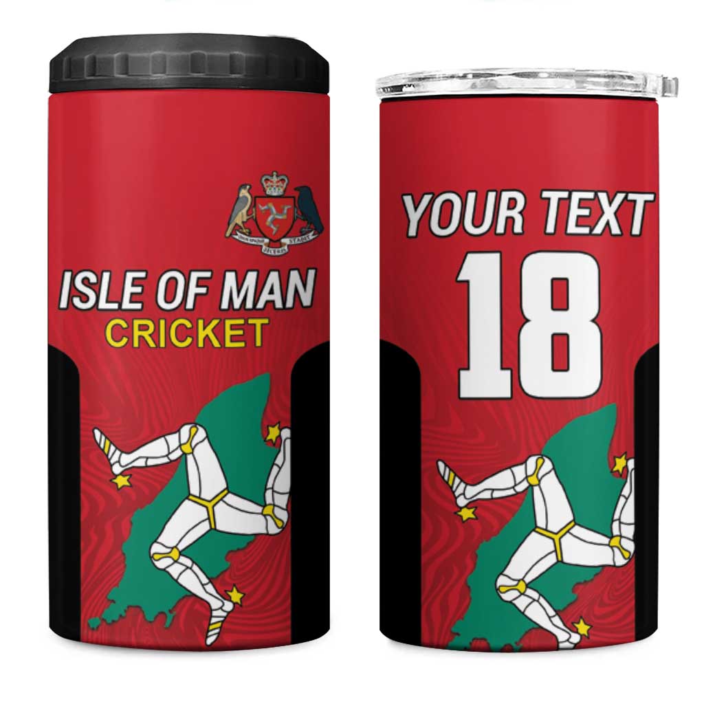 Custom Isle of Man Cricket 4 in 1 Can Cooler Tumbler Quocunque Jeceris Stabit - Wonder Print Shop