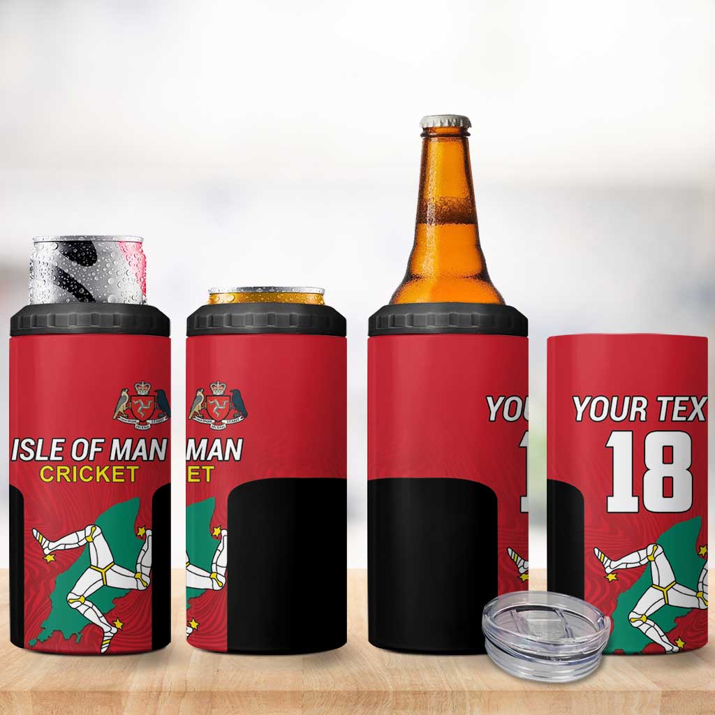 Custom Isle of Man Cricket 4 in 1 Can Cooler Tumbler Quocunque Jeceris Stabit - Wonder Print Shop