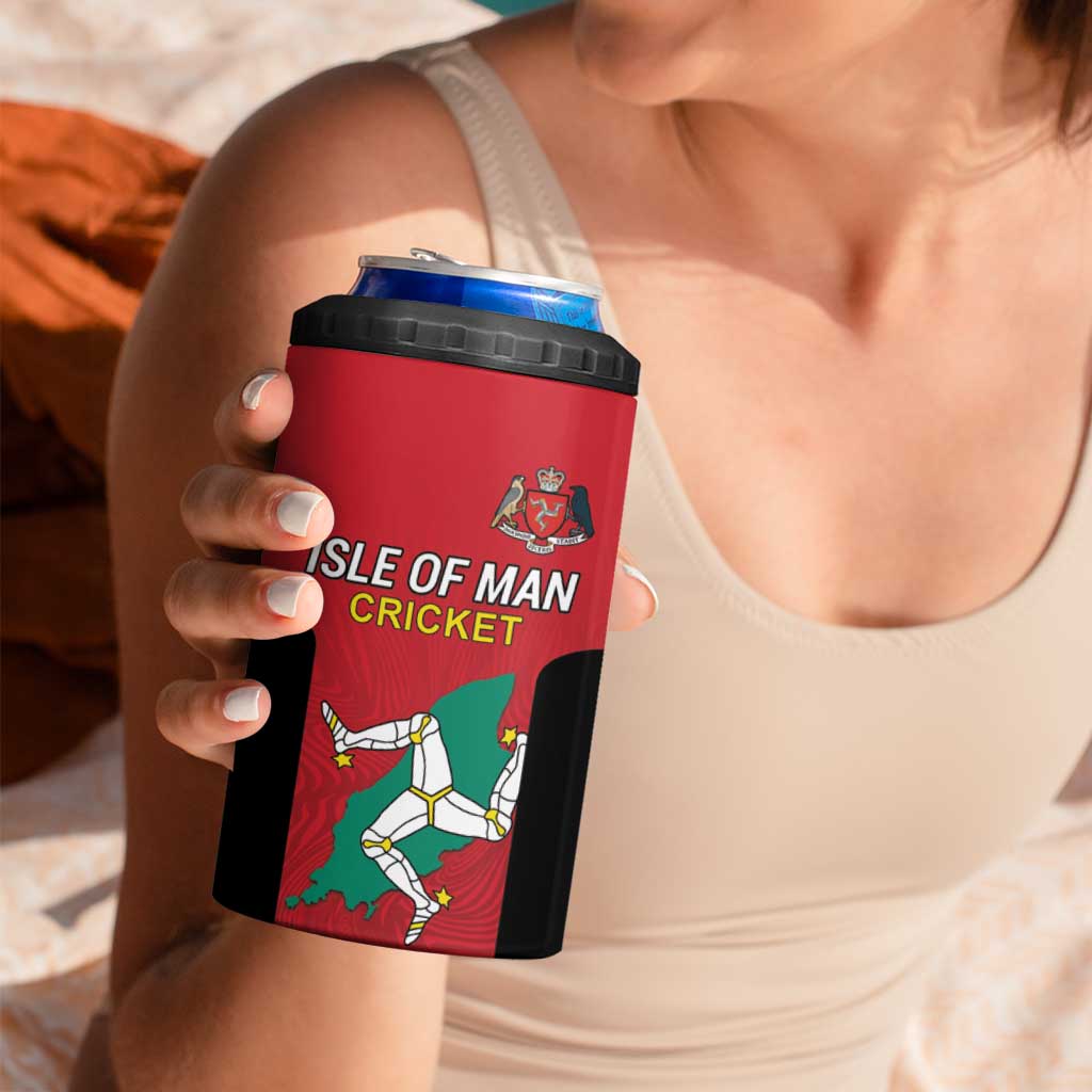Custom Isle of Man Cricket 4 in 1 Can Cooler Tumbler Quocunque Jeceris Stabit - Wonder Print Shop