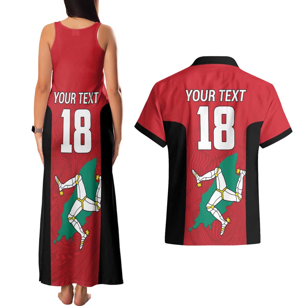 Custom Isle of Man Cricket Couples Matching Tank Maxi Dress and Hawaiian Shirt Quocunque Jeceris Stabit - Wonder Print Shop