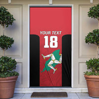 Custom Isle of Man Cricket Door Cover Quocunque Jeceris Stabit - Wonder Print Shop