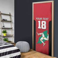 Custom Isle of Man Cricket Door Cover Quocunque Jeceris Stabit - Wonder Print Shop