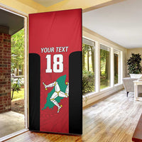 Custom Isle of Man Cricket Door Cover Quocunque Jeceris Stabit - Wonder Print Shop