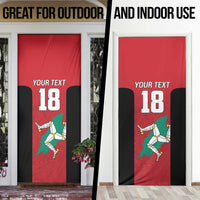 Custom Isle of Man Cricket Door Cover Quocunque Jeceris Stabit - Wonder Print Shop