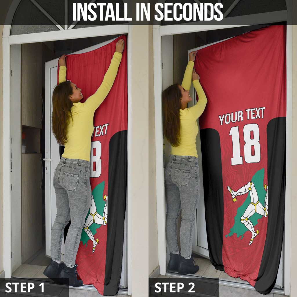 Custom Isle of Man Cricket Door Cover Quocunque Jeceris Stabit - Wonder Print Shop