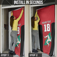 Custom Isle of Man Cricket Door Cover Quocunque Jeceris Stabit - Wonder Print Shop