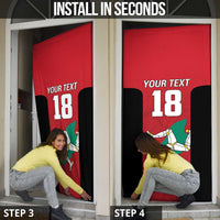 Custom Isle of Man Cricket Door Cover Quocunque Jeceris Stabit - Wonder Print Shop