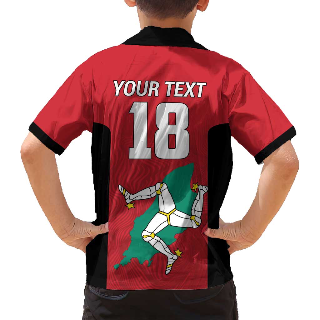 Custom Isle of Man Cricket Family Matching Off Shoulder Short Dress and Hawaiian Shirt Quocunque Jeceris Stabit - Wonder Print Shop