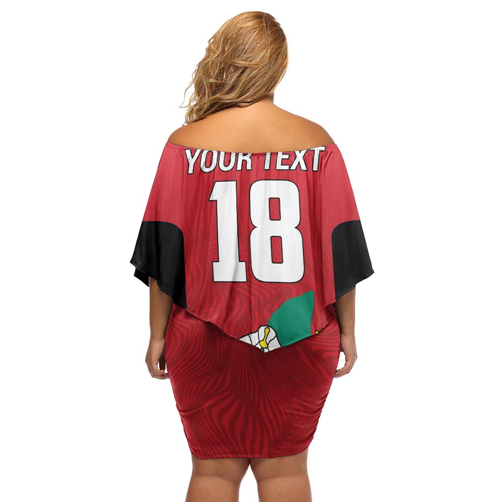 Custom Isle of Man Cricket Family Matching Off Shoulder Short Dress and Hawaiian Shirt Quocunque Jeceris Stabit - Wonder Print Shop