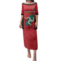 Custom Isle of Man Cricket Family Matching Puletasi and Hawaiian Shirt Quocunque Jeceris Stabit - Wonder Print Shop