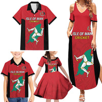 Custom Isle of Man Cricket Family Matching Summer Maxi Dress and Hawaiian Shirt Quocunque Jeceris Stabit - Wonder Print Shop