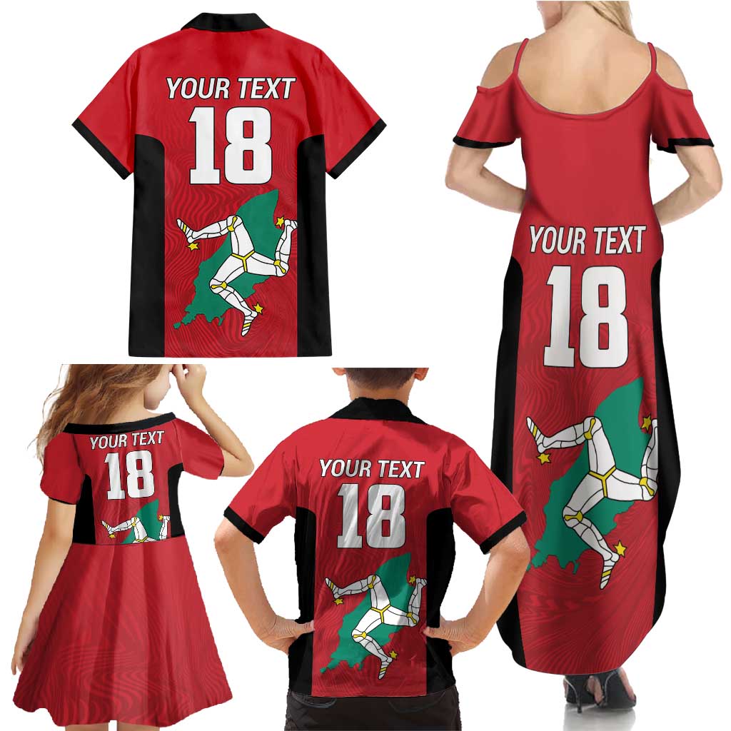 Custom Isle of Man Cricket Family Matching Summer Maxi Dress and Hawaiian Shirt Quocunque Jeceris Stabit - Wonder Print Shop