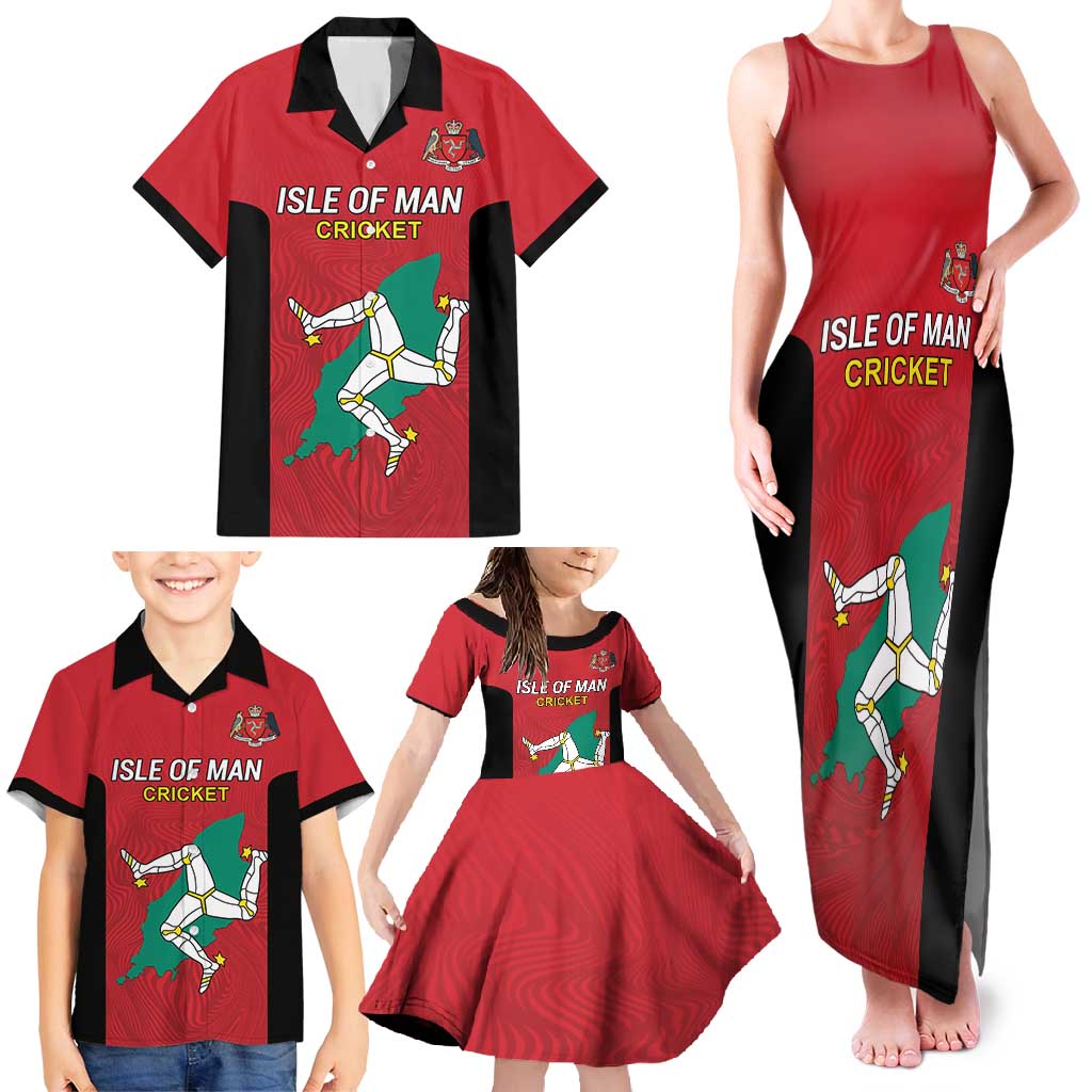 Custom Isle of Man Cricket Family Matching Tank Maxi Dress and Hawaiian Shirt Quocunque Jeceris Stabit - Wonder Print Shop